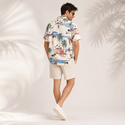 Men's Chihuahua Hawaiian shirt – back view