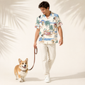 Men's Corgi Hawaiian shirt – front view