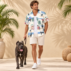 Men's Cane Corso Hawaiian shirt – front view