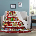 Finnish Spitz Santa Paws fleece blanket image 3 of 4
