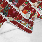 French Bulldog Santa Paws fleece blanket image 4 of 4