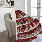 Cavalier King Charles Spaniel Christmas fleece blanket, product image 2 of 4