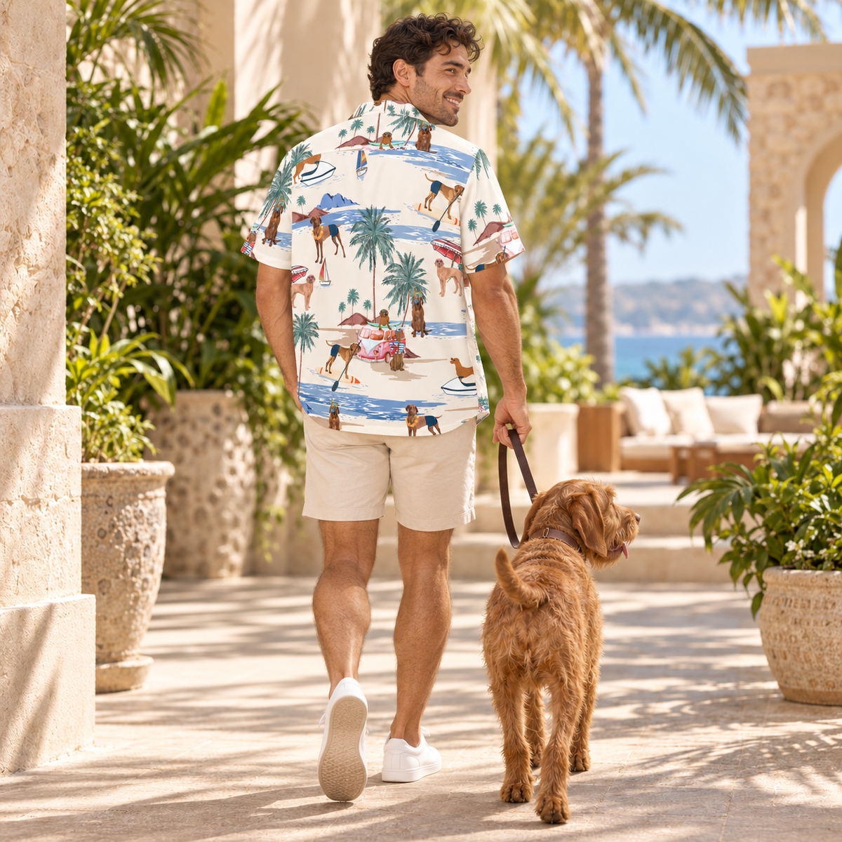 Wirehaired Vizsla Hawaiian Shirt
