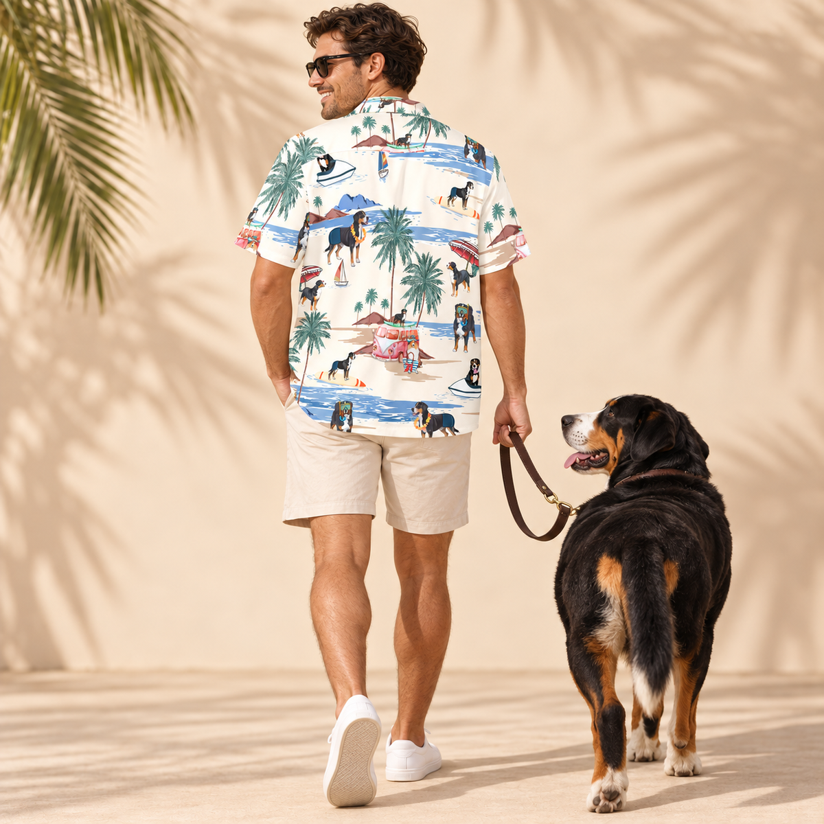 Greater Swiss Mountain Dog Hawaiian Shirt
