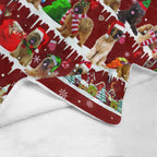 Briard Christmas fleece blanket, product image 4 of 4