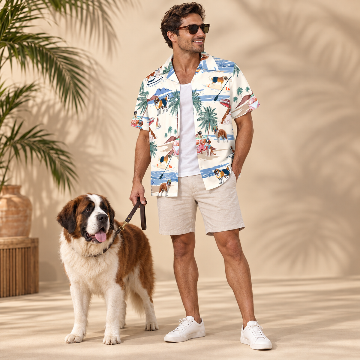Saint Bernard Hawaiian Shirt