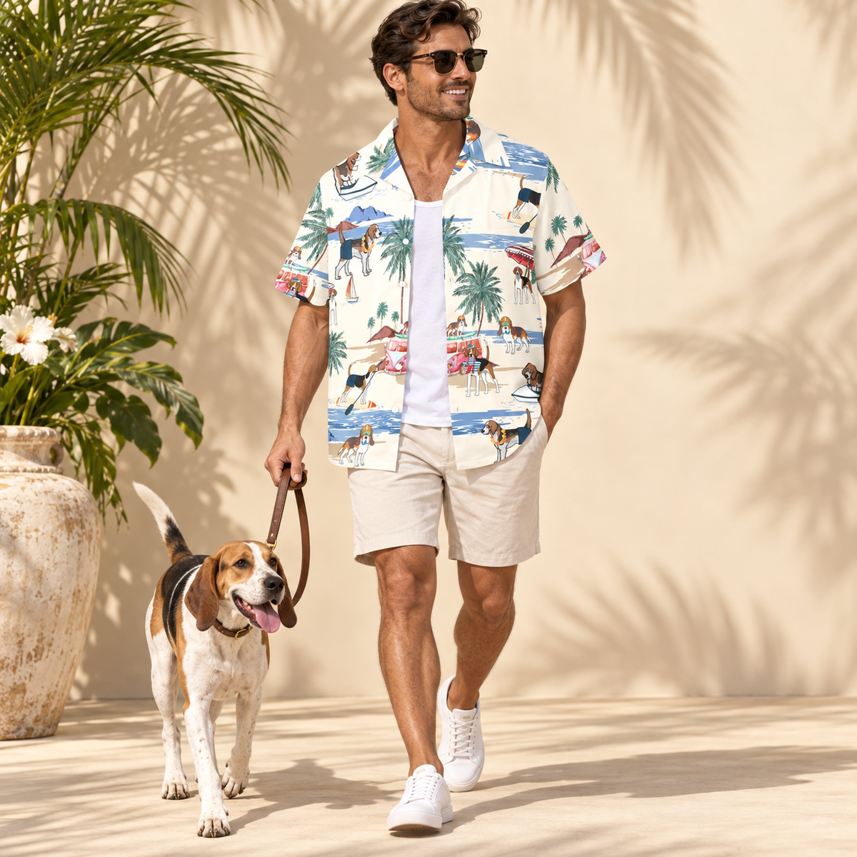 English Foxhound Hawaiian Shirt