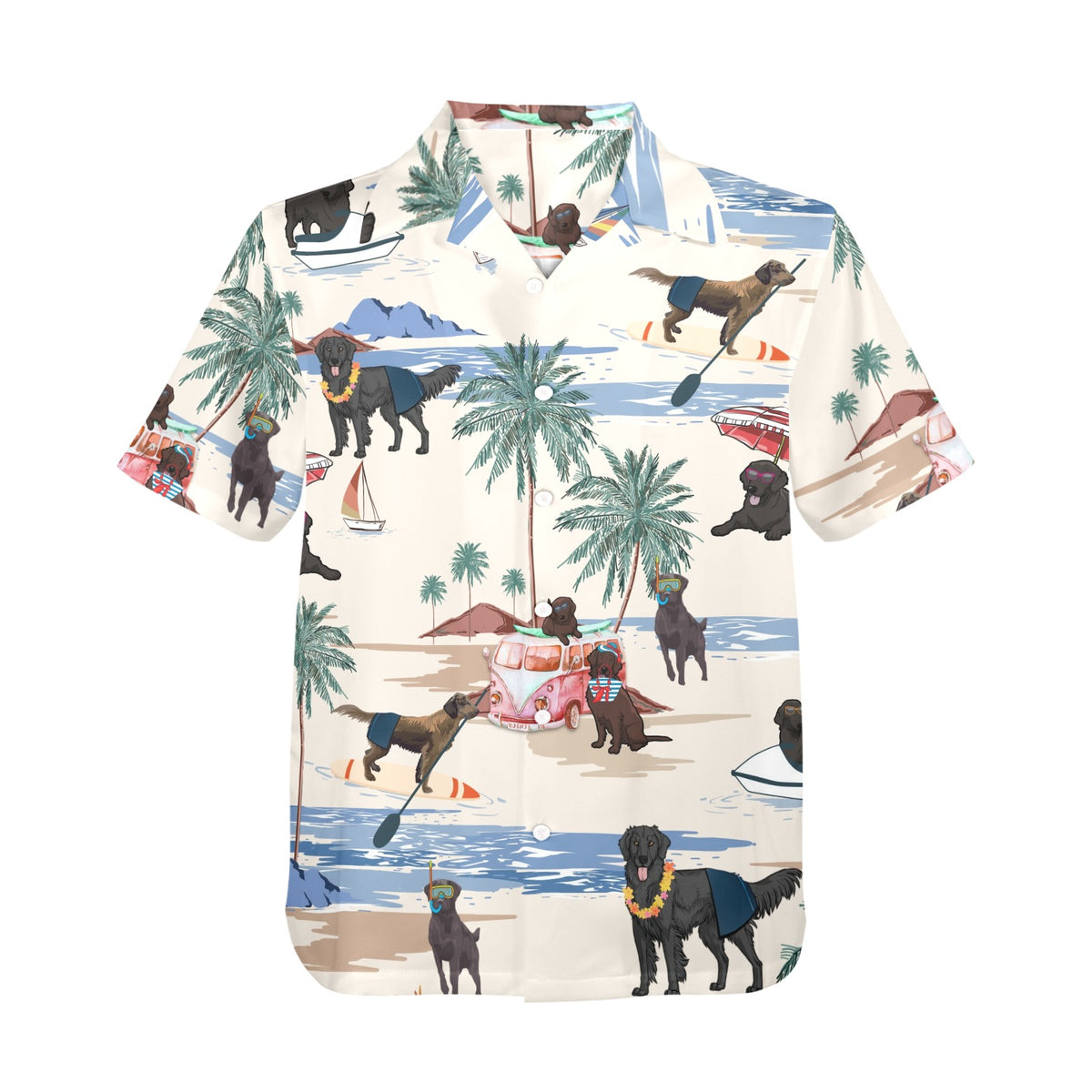 Tropical Flat-Coated Retriever shirt for dog owners