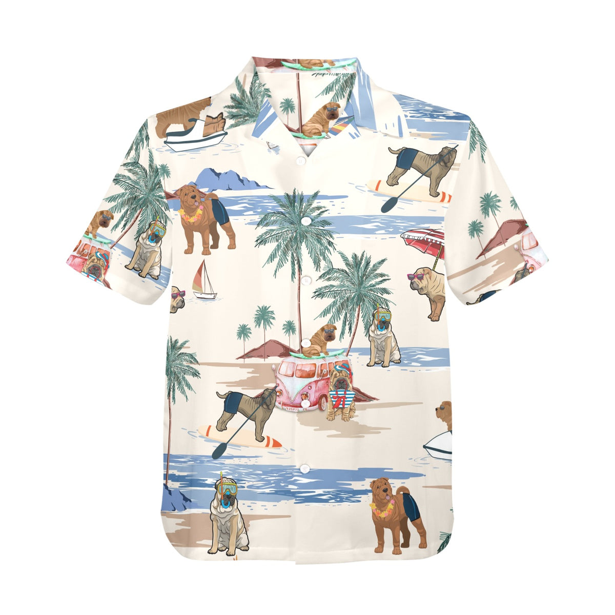 Tropical Shar Pei shirt for dog owners