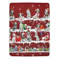 Dalmatian Santa Paws fleece blanket image 1 of 4
