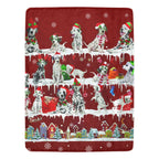 Dalmatian Santa Paws fleece blanket image 1 of 4