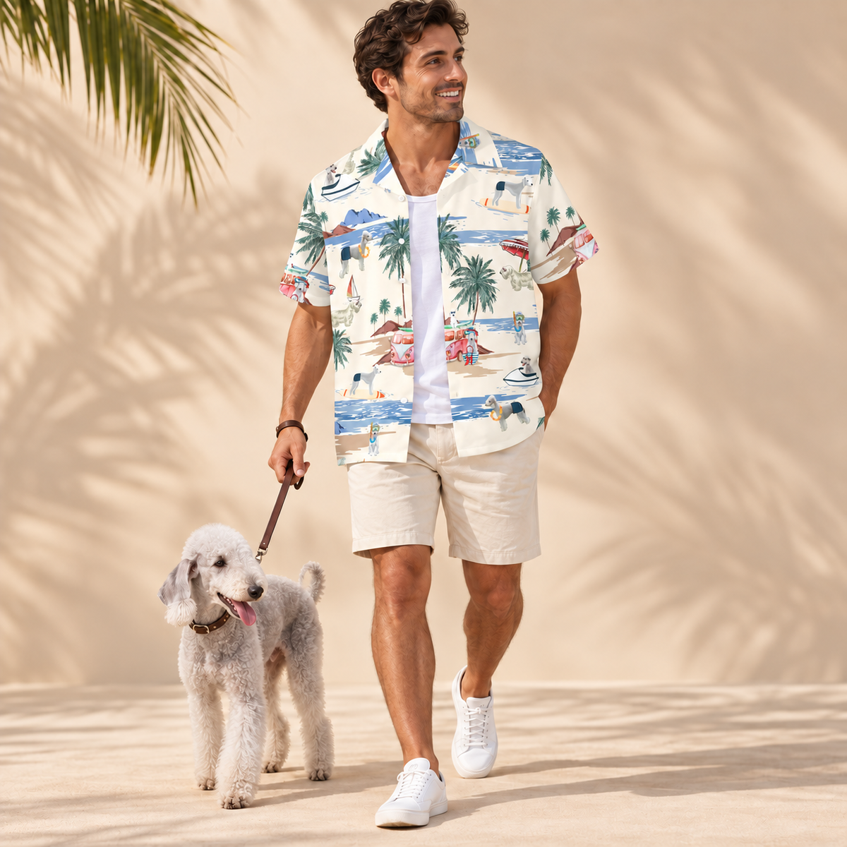 Bedlington Terrier Hawaiian Shirt