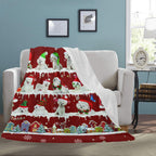 Bichon Frise Christmas fleece blanket, product image 3 of 4