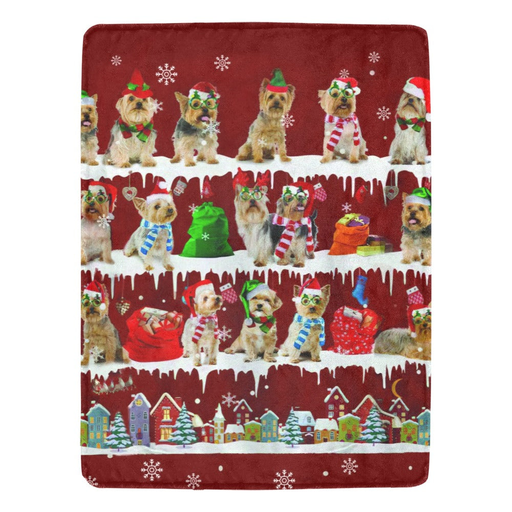 Australian Silky Terrier dog breed fleece blanket, product image 1 of 4