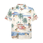 Men's English Mastiff Hawaiian shirt with tropical dog print