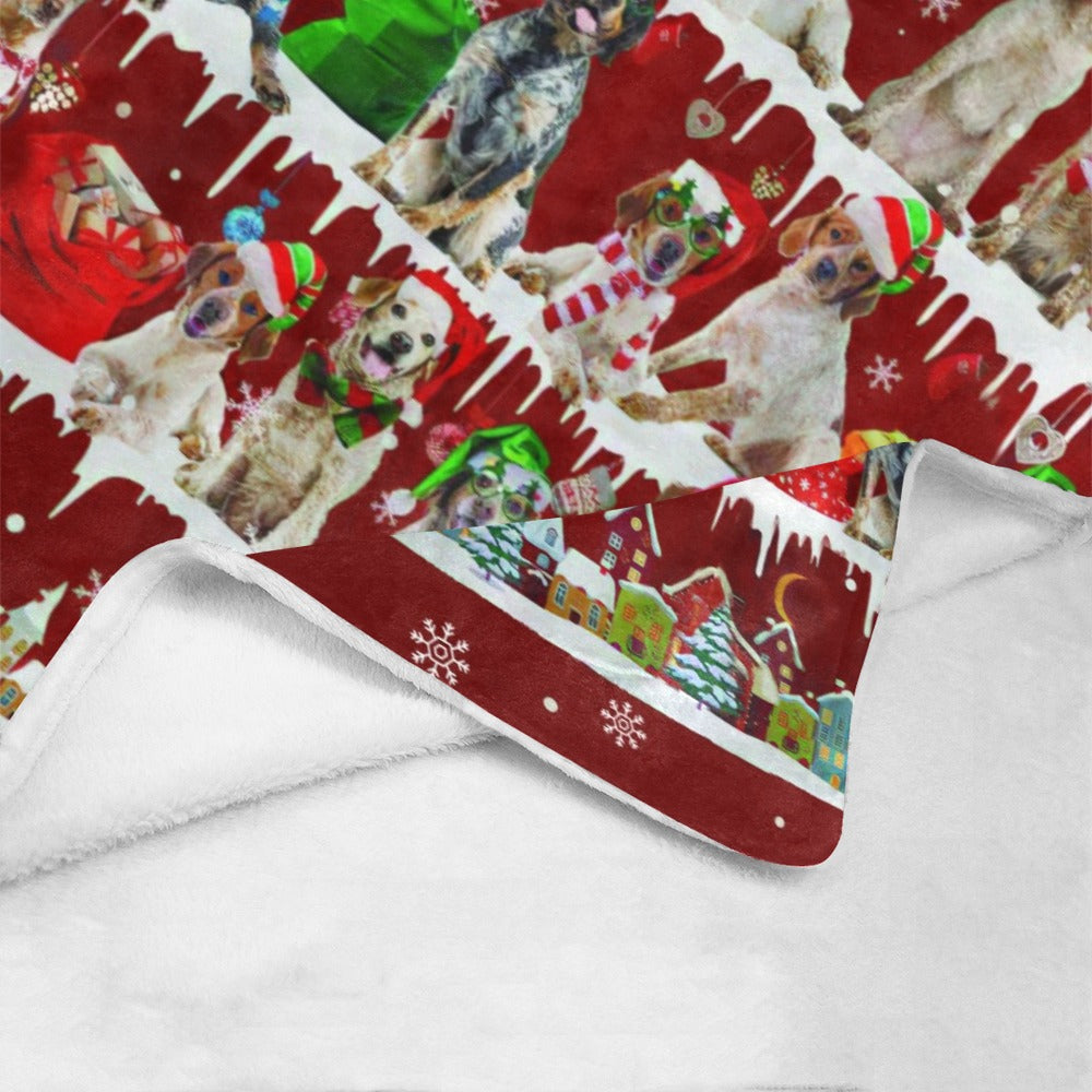 Brittany Christmas fleece blanket, product image 4 of 4