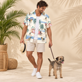 Men's Border Terrier Hawaiian shirt – front view