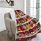 Finnish Spitz Santa Paws fleece blanket image 2 of 4
