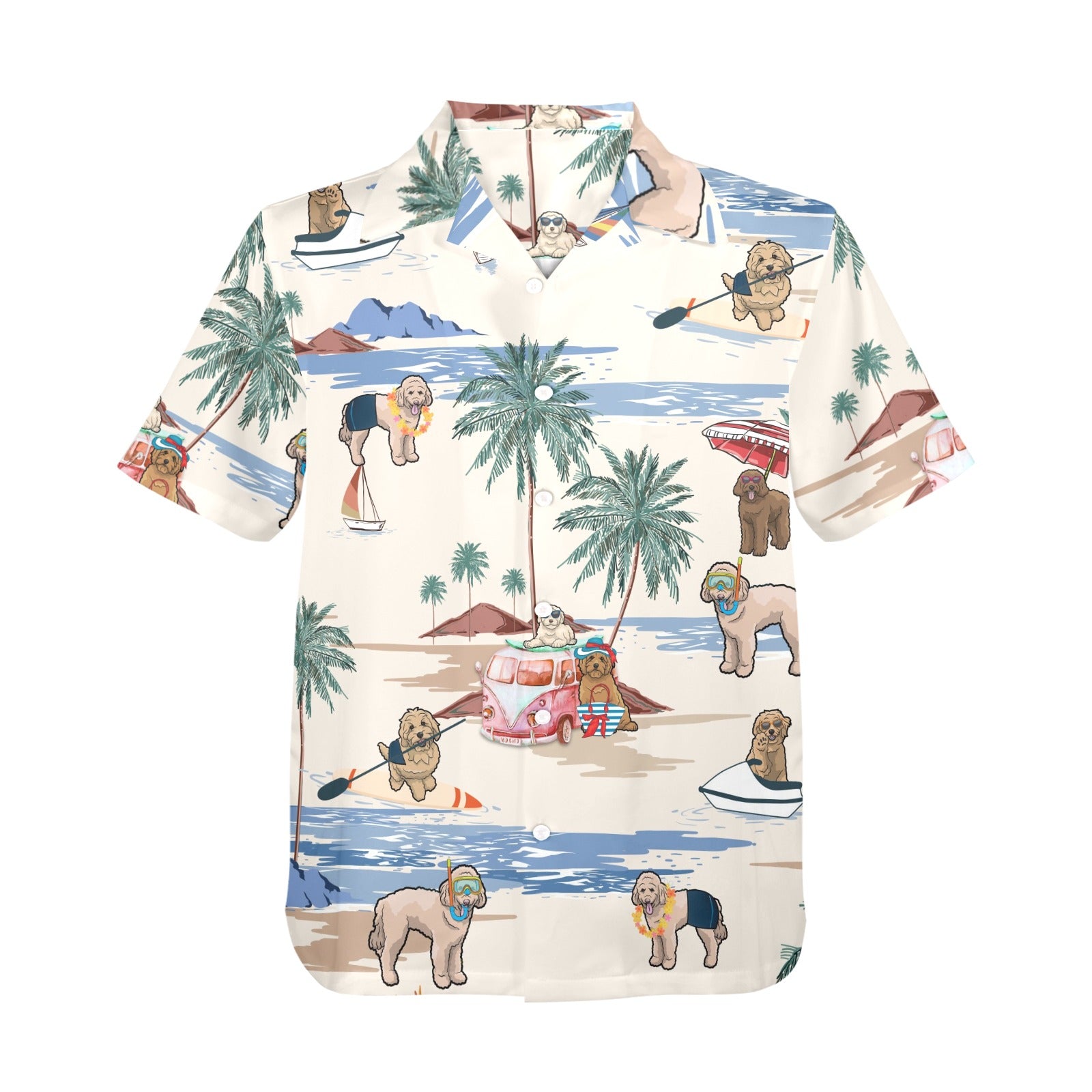 Men's Goldendoodle all-over print Hawaiian shirt