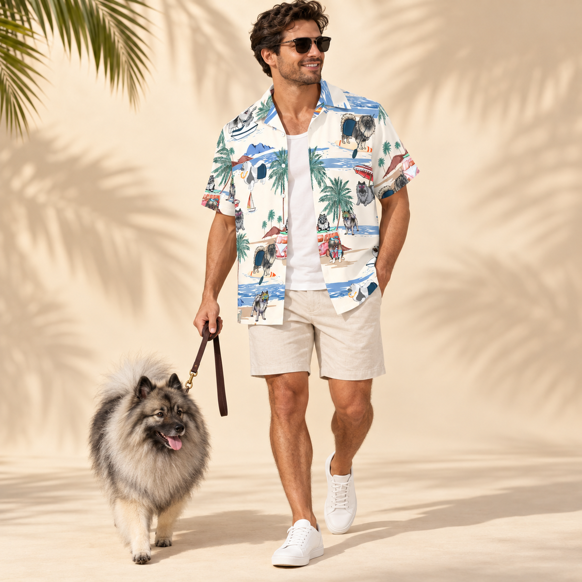 Keeshond Hawaiian Shirt