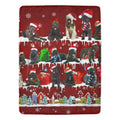 Bouvier des Flandres Christmas fleece blanket, product image 1 of 4