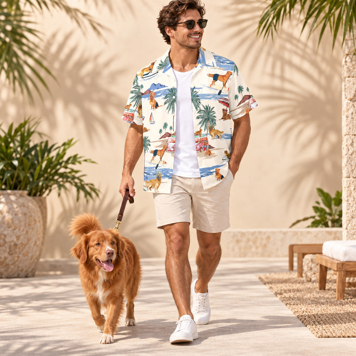 Nova Scotia Duck Tolling Retriever Hawaiian Shirt