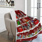 Catahoula Leopard Dog Christmas fleece blanket, product image 2 of 4