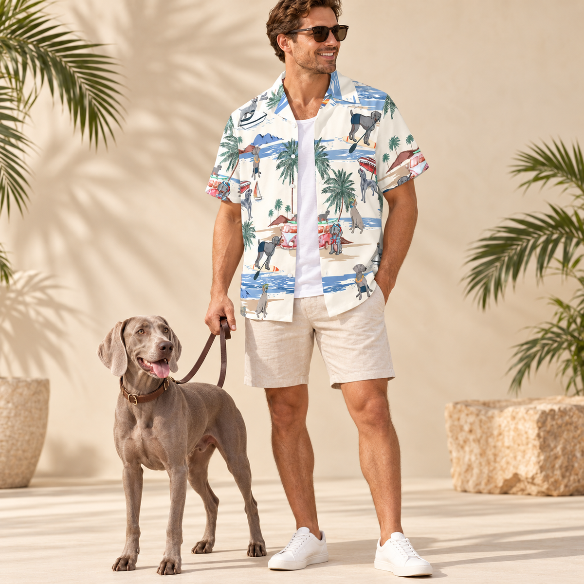 Weimaraner Hawaiian Shirt