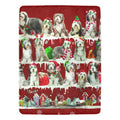 Bearded Collie dog breed fleece blanket, product image 1 of 4
