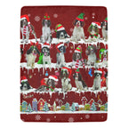 English Springer Spaniel Santa Paws fleece blanket image 1 of 4