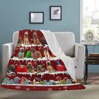 Briard Christmas fleece blanket, product image 3 of 4