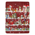 English Bulldog Santa Paws fleece blanket image 1 of 4