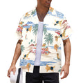 Men's Golden Retriever Hawaiian shirt with tropical dog artwork