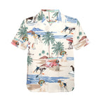 Men's German Shorthaired Pointer Hawaiian shirt with tropical dog print