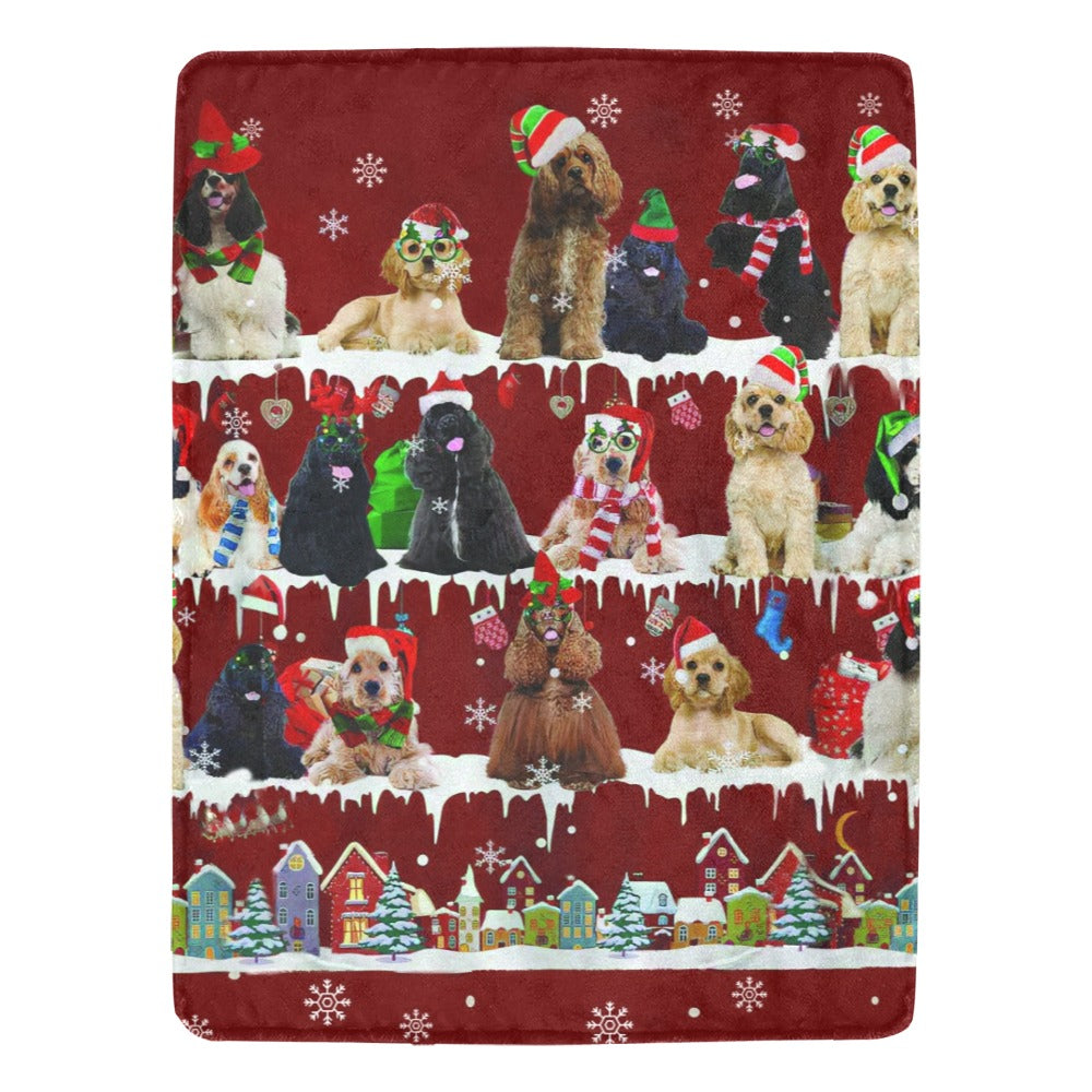American Cocker Spaniel fleece blanket, product image 1 of 4