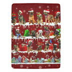 Border Terrier Christmas fleece blanket, product image 1 of 4