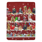 English Cocker Spaniel Santa Paws fleece blanket image 1 of 4