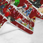 Afghan Hound Christmas fleece blanket, product image 4 of 4