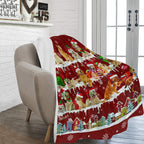 Golden Retriever Santa Paws fleece blanket image 2 of 4