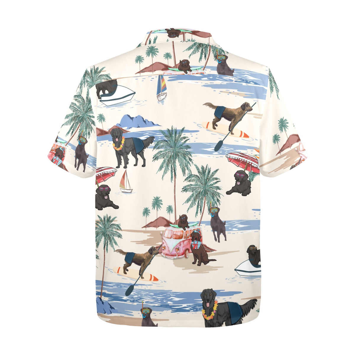 Flat-Coated Retriever Hawaiian Shirt