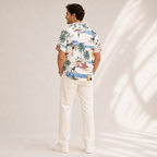 Men's Poodle Hawaiian shirt – back view